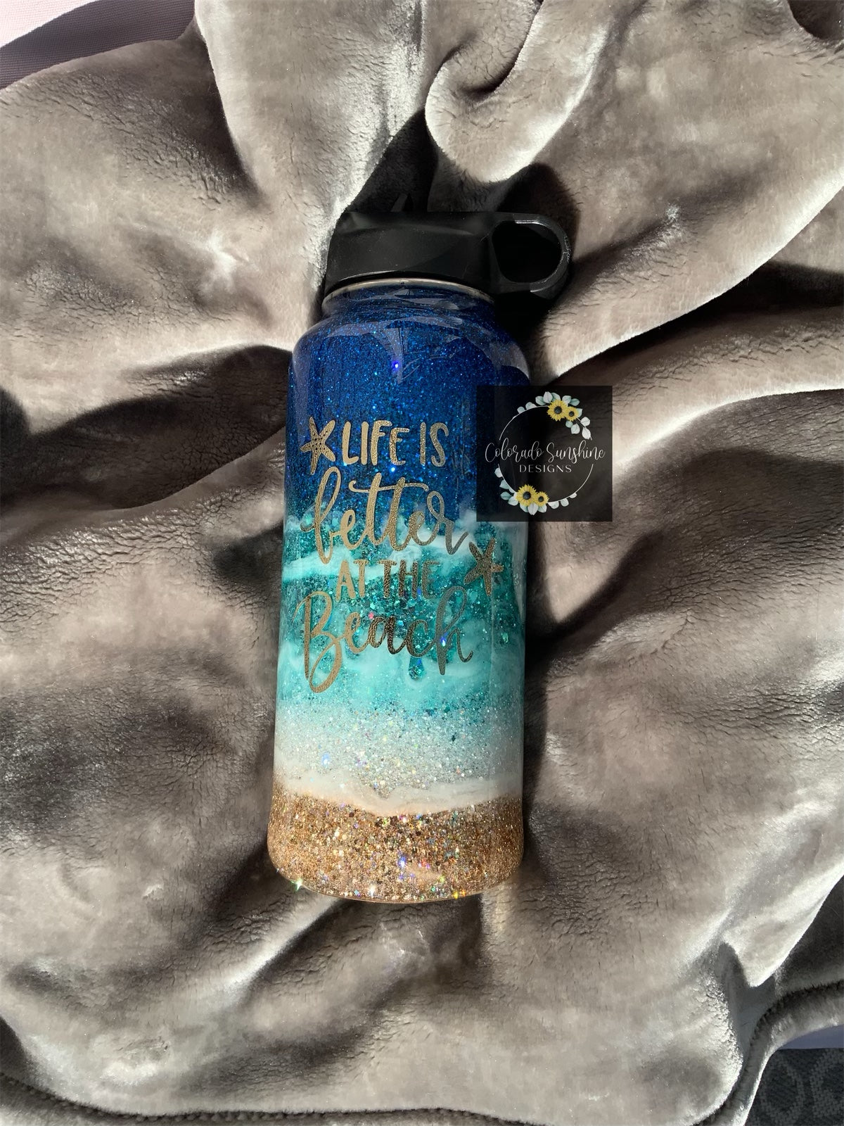 Beach Tumbler or Water Bottle – coloradosunshinedesigns
