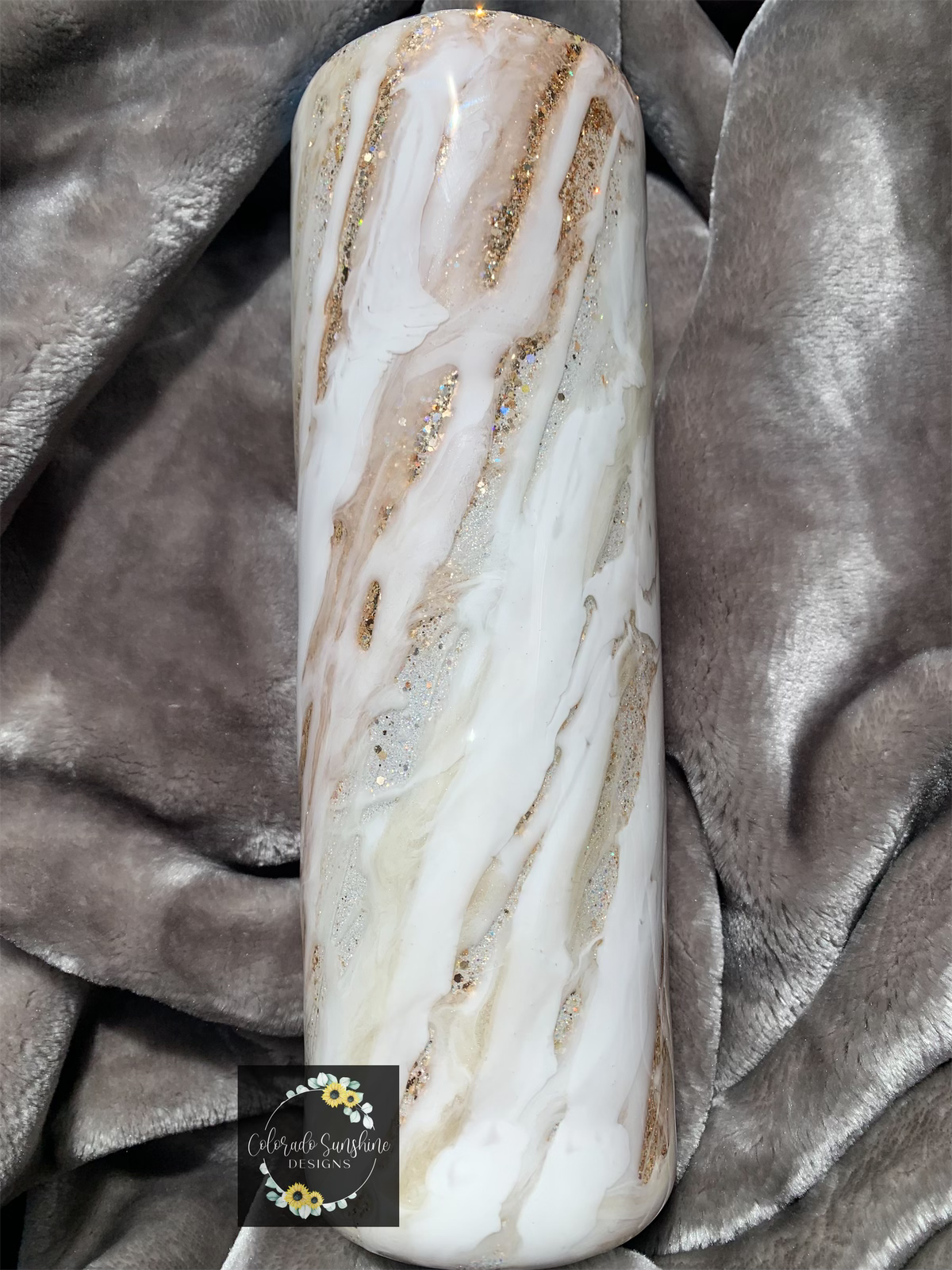 White and Gold Milky Way Tumbler