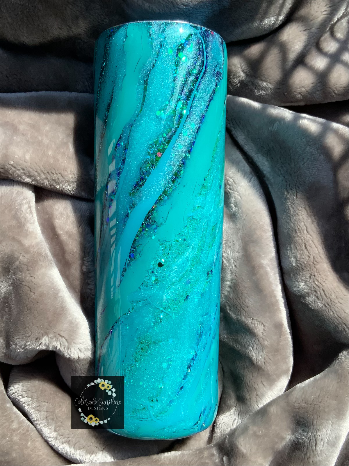 Blue and Teal Milky Way Tumbler