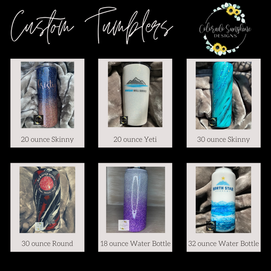 Personalized Tumbler or Water Bottle Order