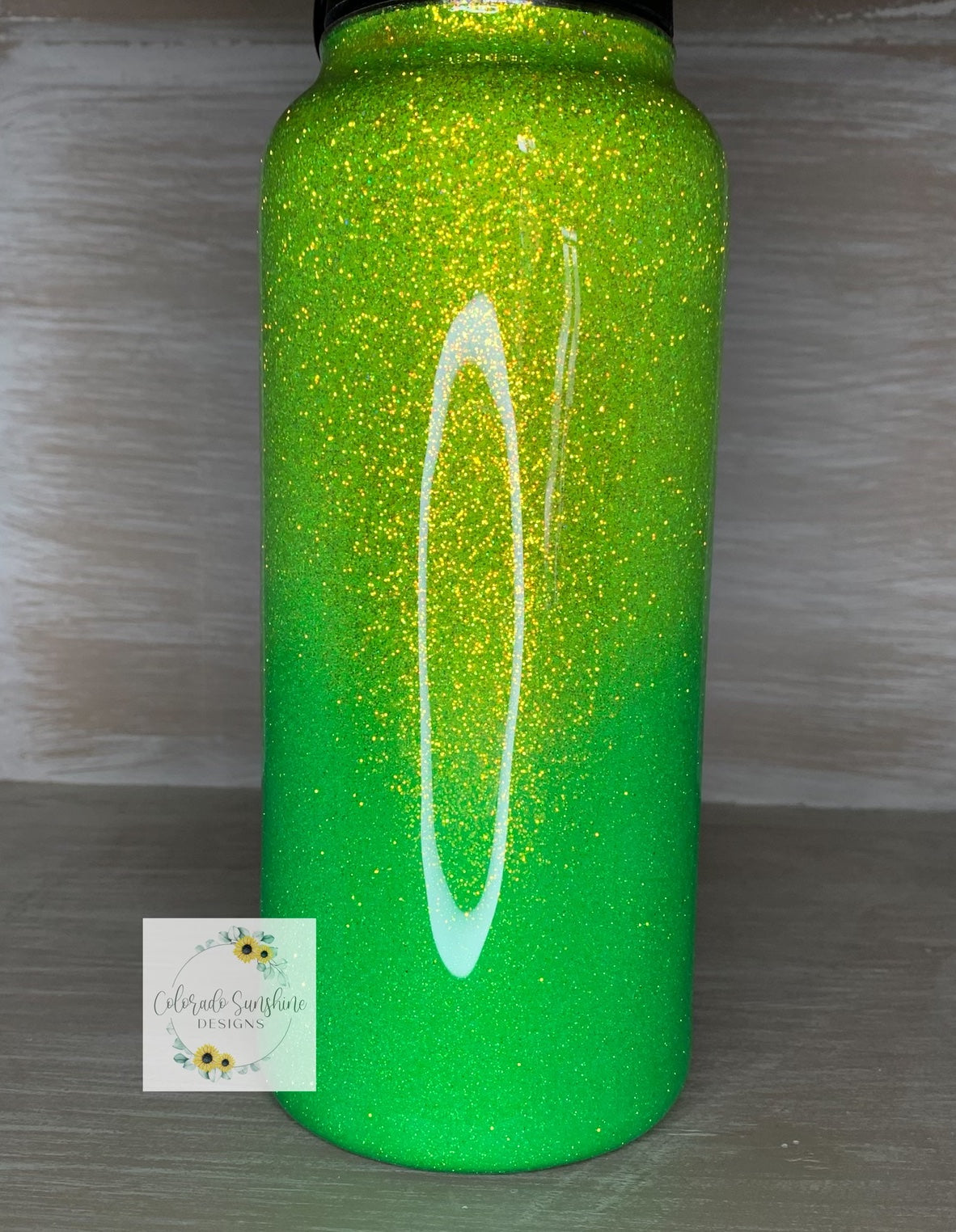 Yellow and Green Ombre Tumbler or Water Bottle