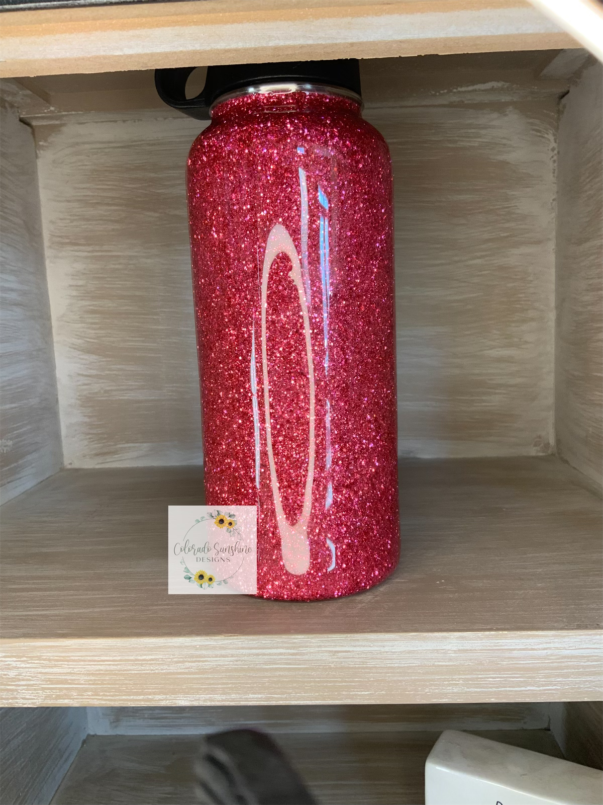 Pink Glitter Tumbler or Water Bottle