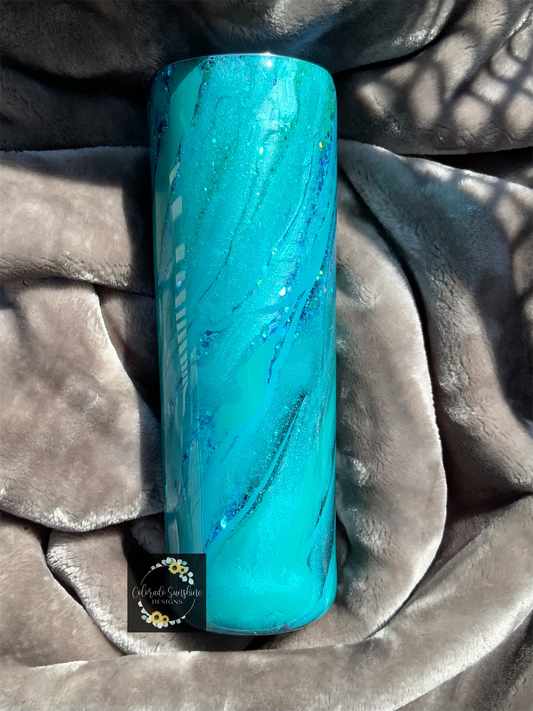 Blue and Teal Milky Way Tumbler