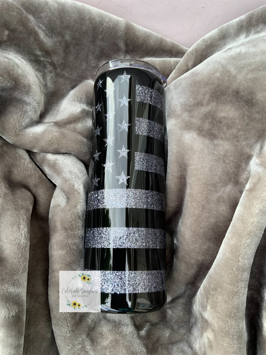 Black Flag Tumbler or Water Bottle